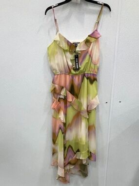 Steve Madden Delphine Pastel Watercolor Tiered Dress